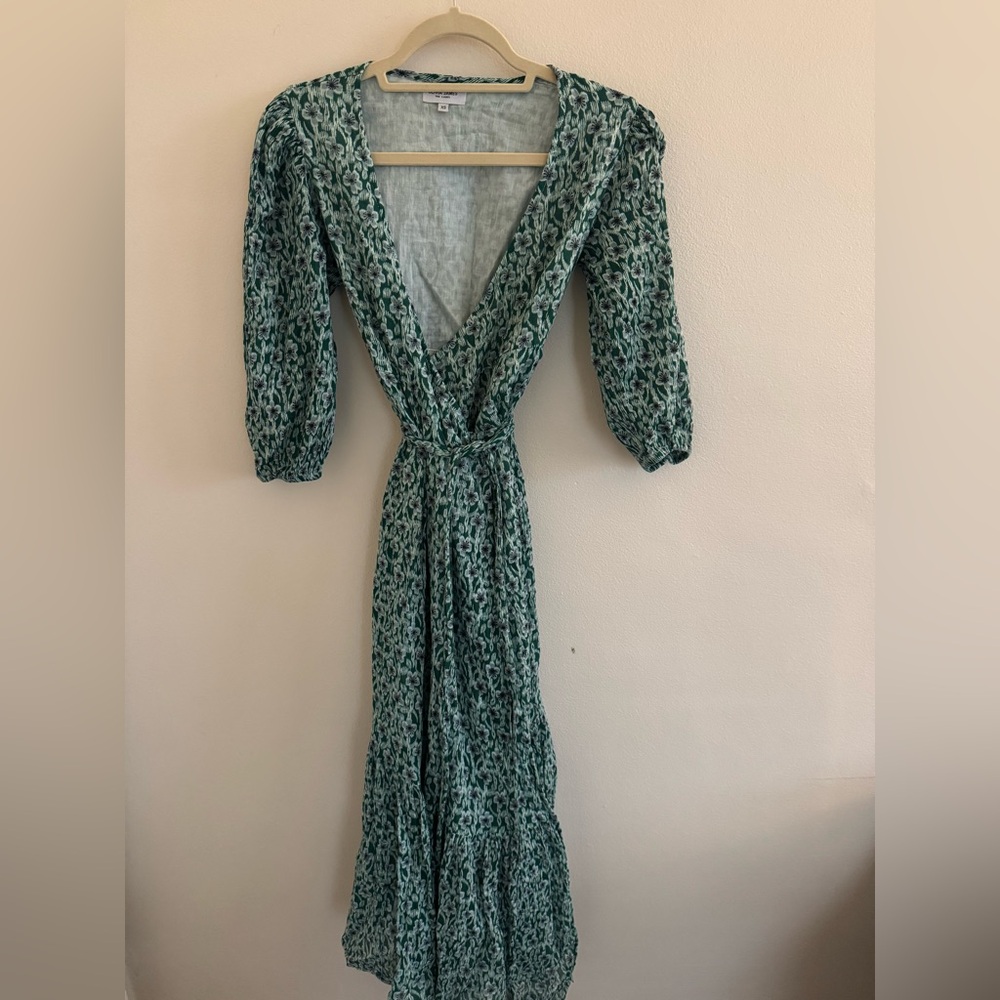 Olivia James The Label Elegant Green Floral Dress